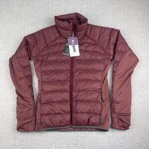 Peppermint Cycling Co Chalet Hybrid Jacket Sz S Red Insulated Quilted Read*